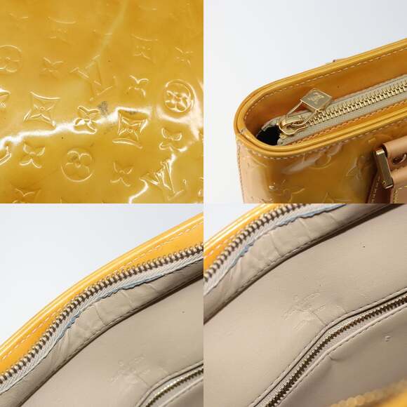 LOUIS VUITTON Monogram Vernis Houston Hand Bag Beige M91004 - Picture 11 of 13